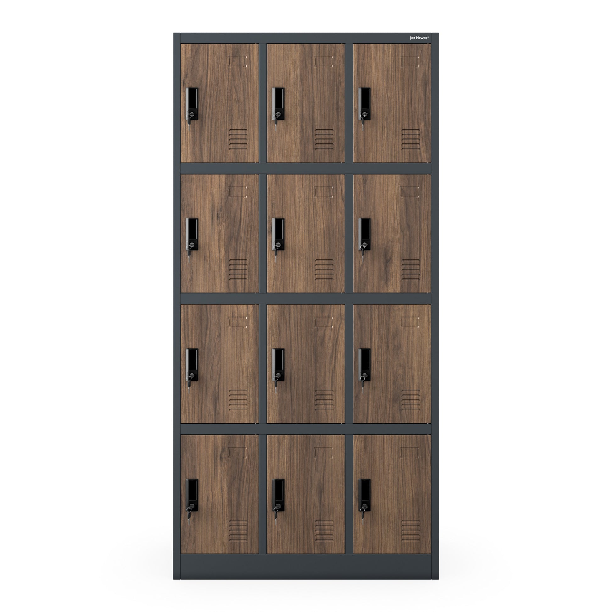 Metāla skapis Marc 185/90/40 cm rieksts/antracīts - N1 Home