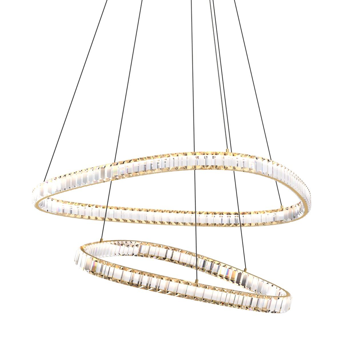 Piekaramā lampa Athena 150/80/80 cm zelts - N1 Home