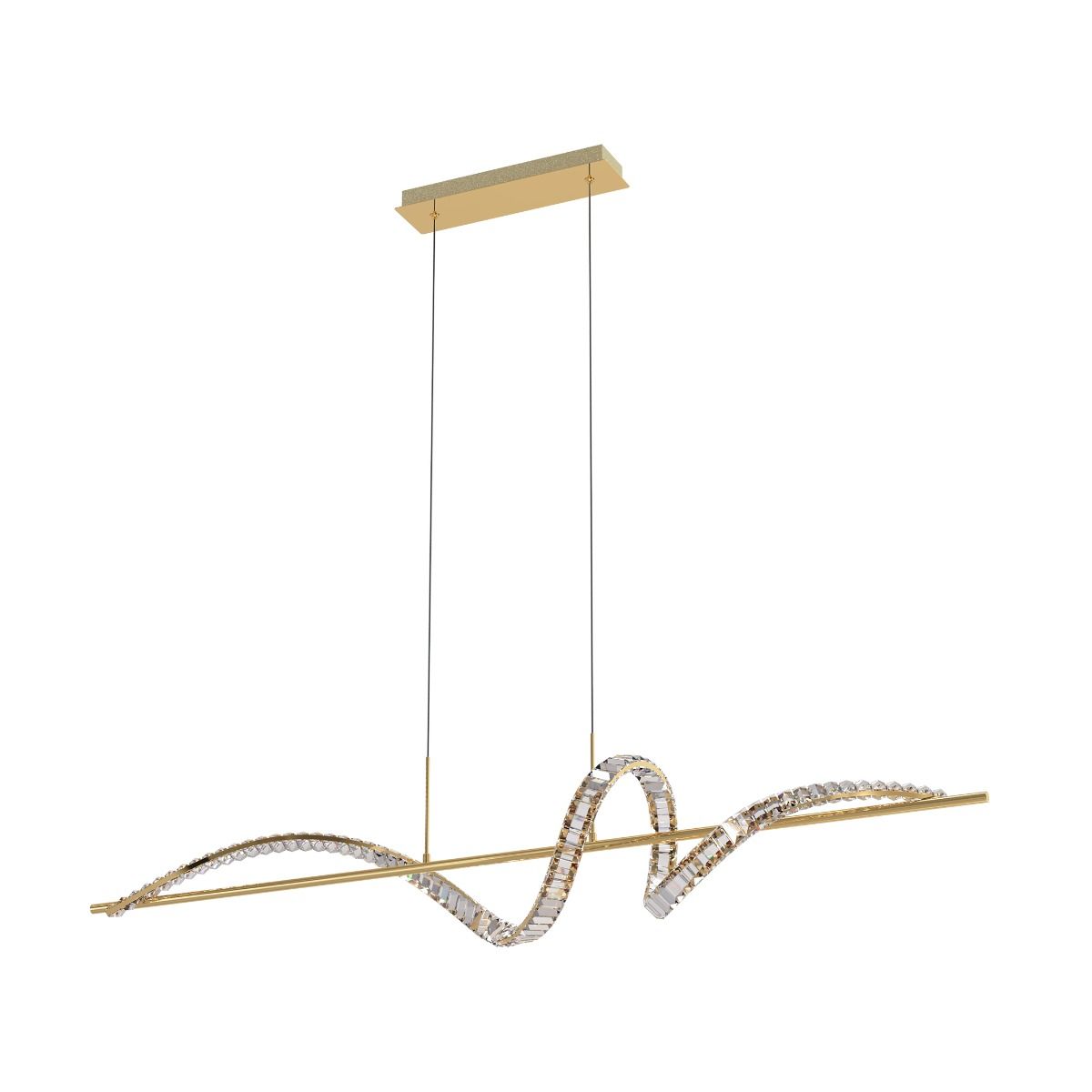 Piekaramā lampa Athena 150/150/28 cm zelts - N1 Home