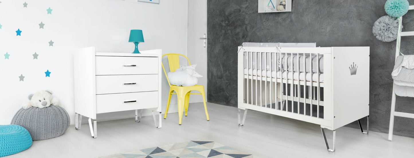 Gulta ARIEL 120/60 125/86 /66 cm balts - N1 Home