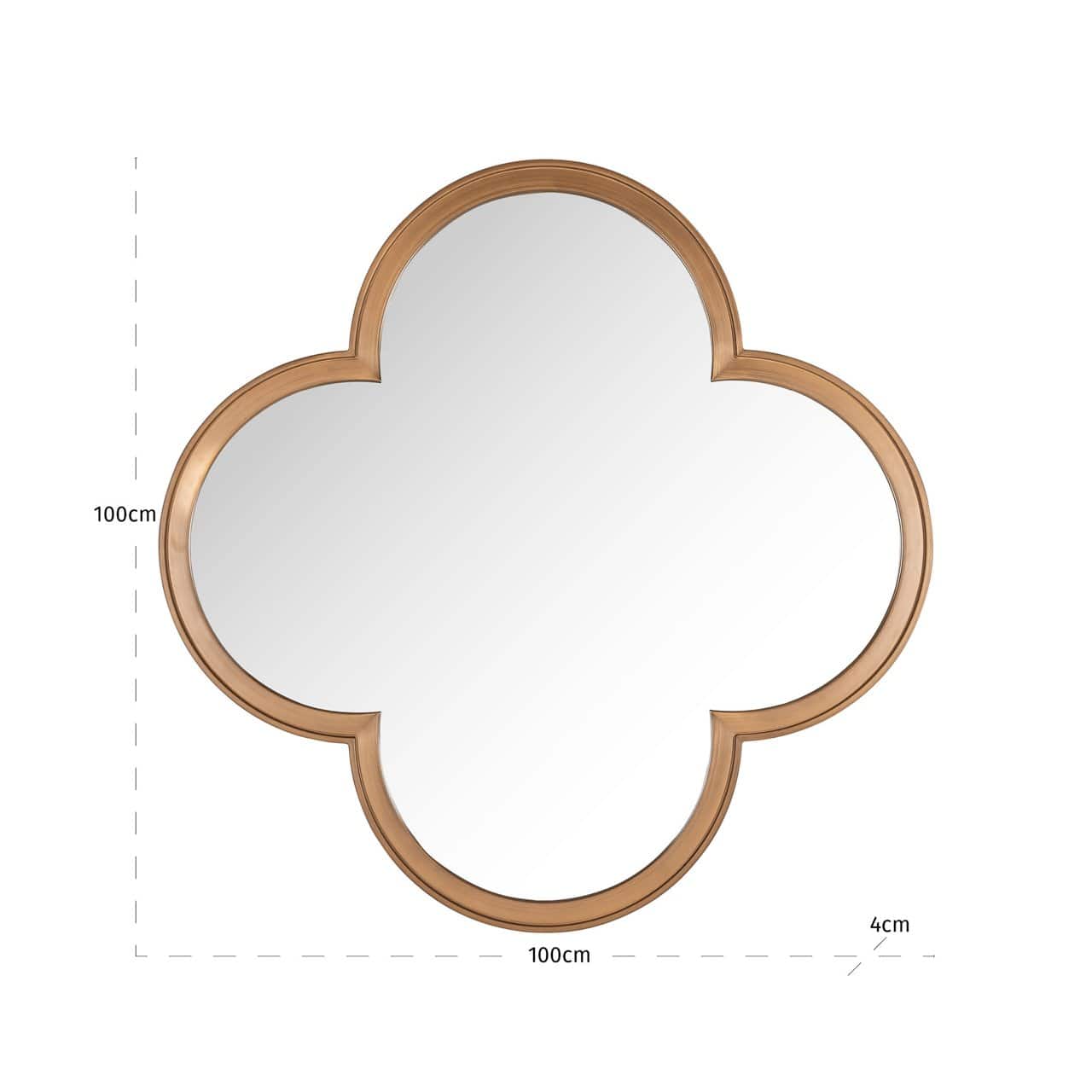 Spogulis Lowen Richmond Interiors 100/100/4 cm brushed gold