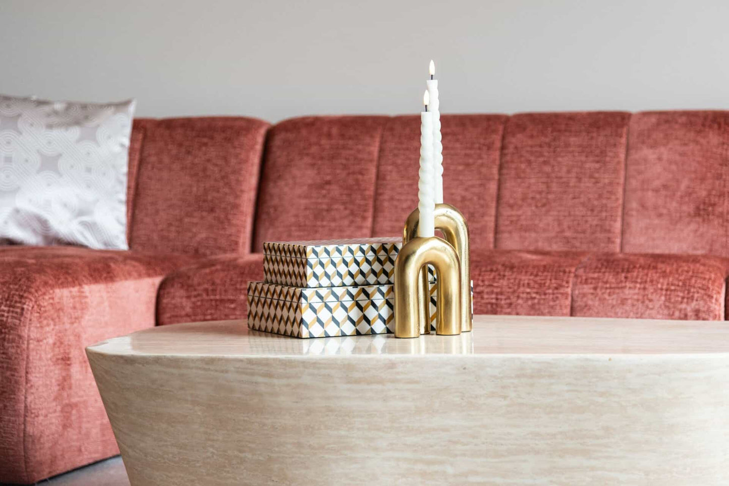 Kafijas galds Fictus Richmond Interiors 125/36/80 cm bēšs - N1 Home