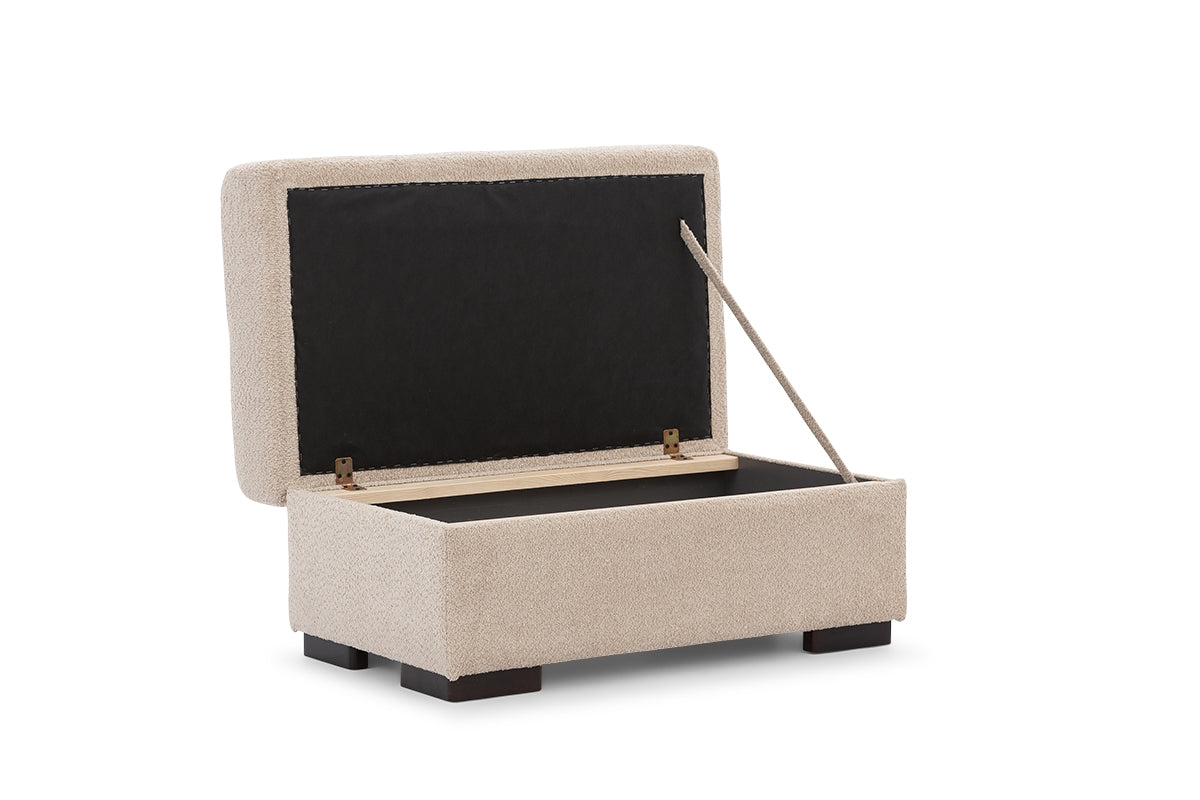 Pufs KORA XL ar konteineru 60/ 45,5/100 cm krēms - N1 Home