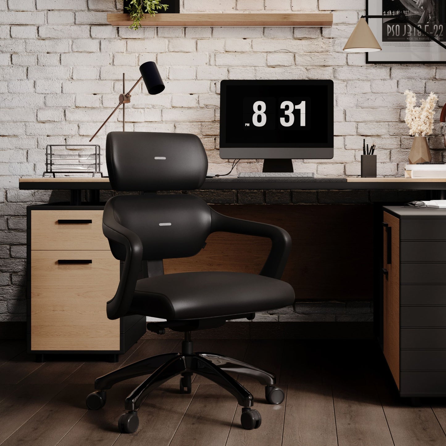 Krēsls V - Mo 121.5-131/55/69 cm melns - N1 Home