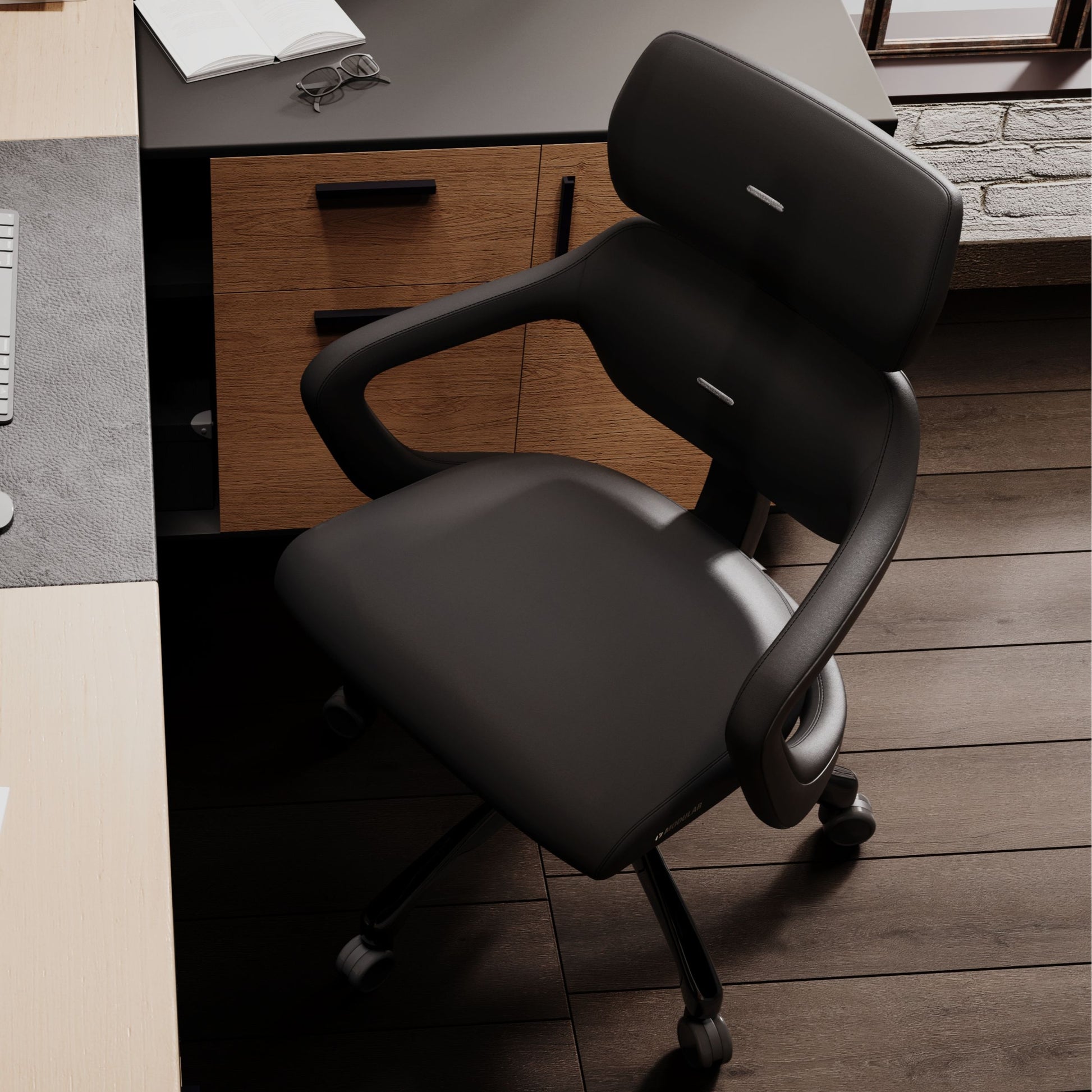 Krēsls V - Mo 121.5-131/55/69 cm melns - N1 Home