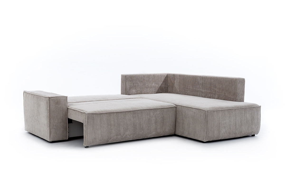 Dīvāns FIBI L  labais stūris 254/90-77/203cm tumši pelēks - N1 Home