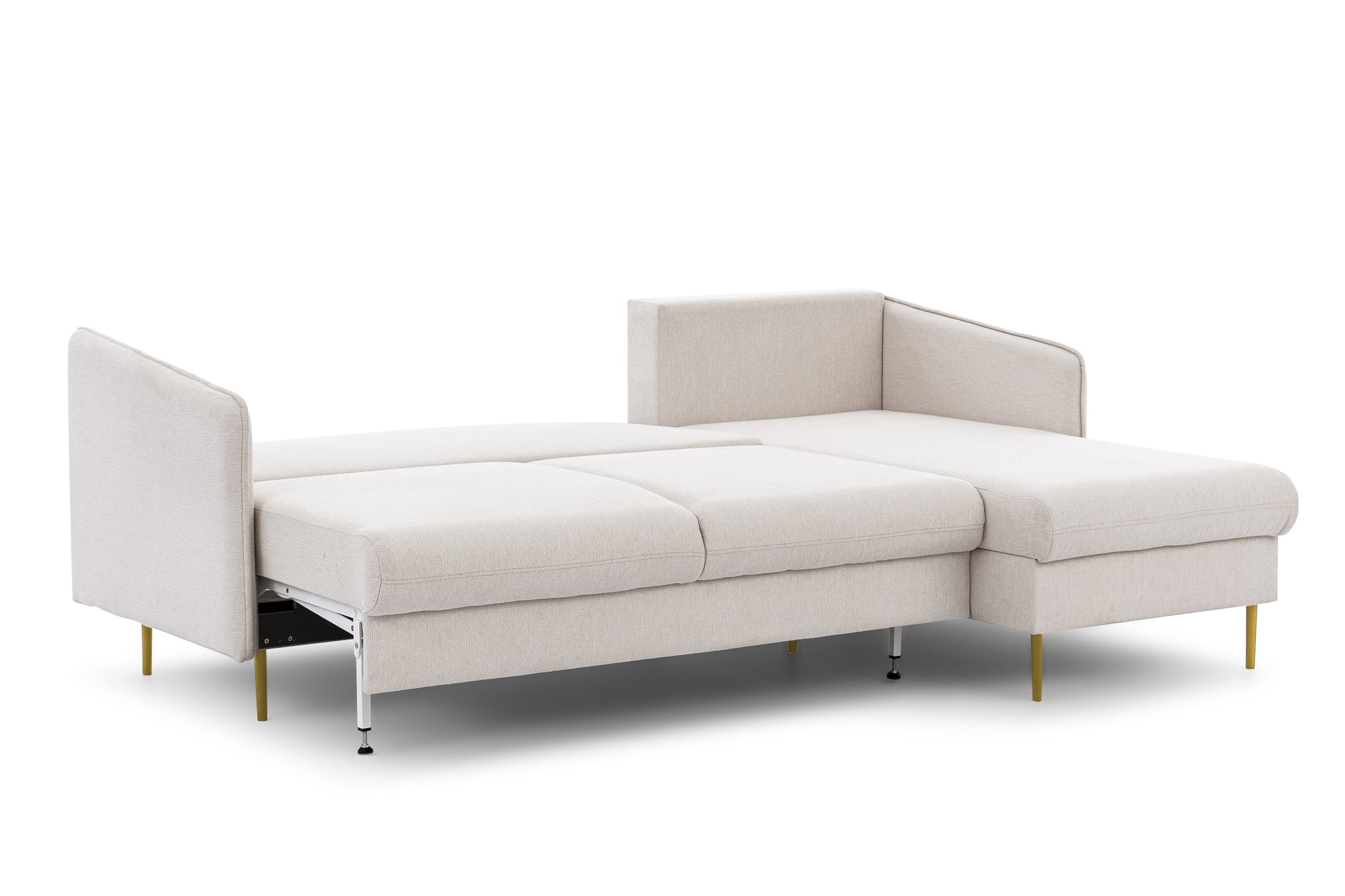 Dīvāns Tai 222/95/161 cm krēms/zelts kājas - N1 Home