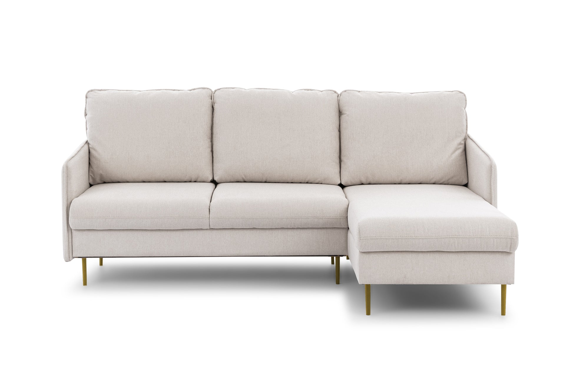 Dīvāns Tai 222/95/161 cm krēms/zelts kājas - N1 Home