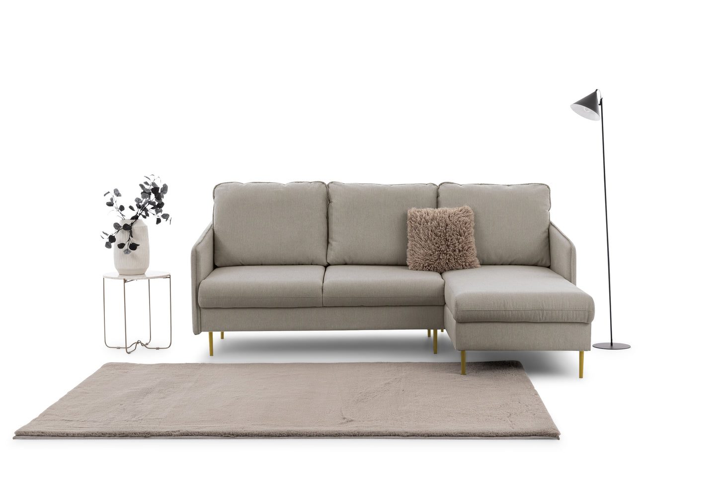 Dīvāns Tai 222/95/161 cm Loft 02/zelts kājas - N1 Home