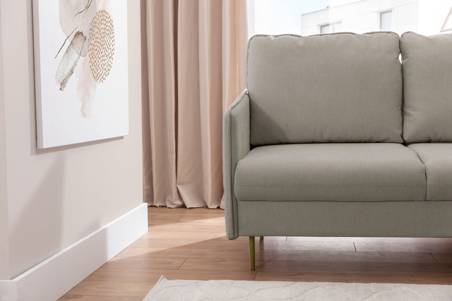 Dīvāns Tai 222/95/161 cm Loft 02/zelts kājas - N1 Home