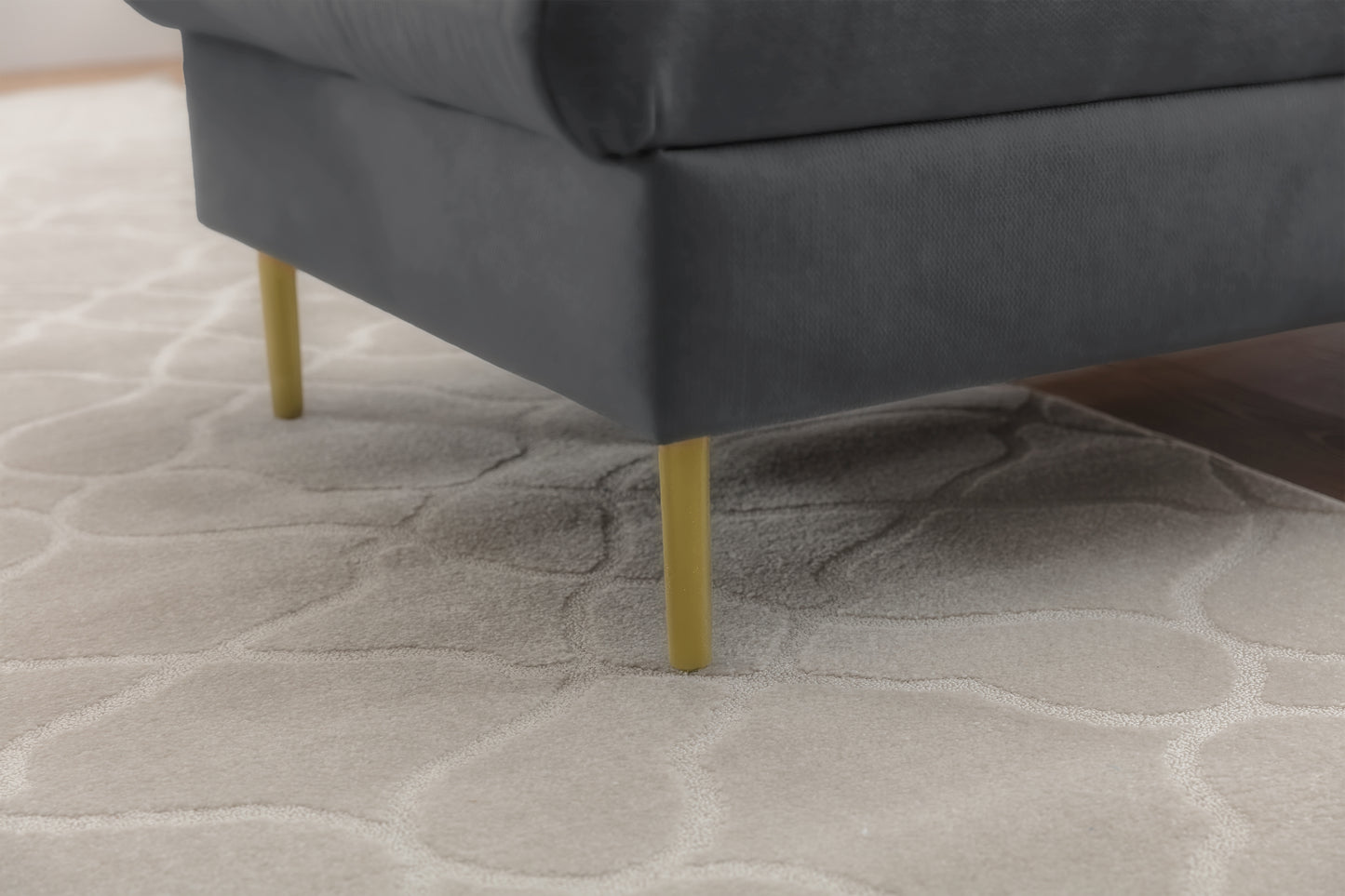 Dīvāns Tai 222/95/161 cm Velluto 18/zelts kājas - N1 Home
