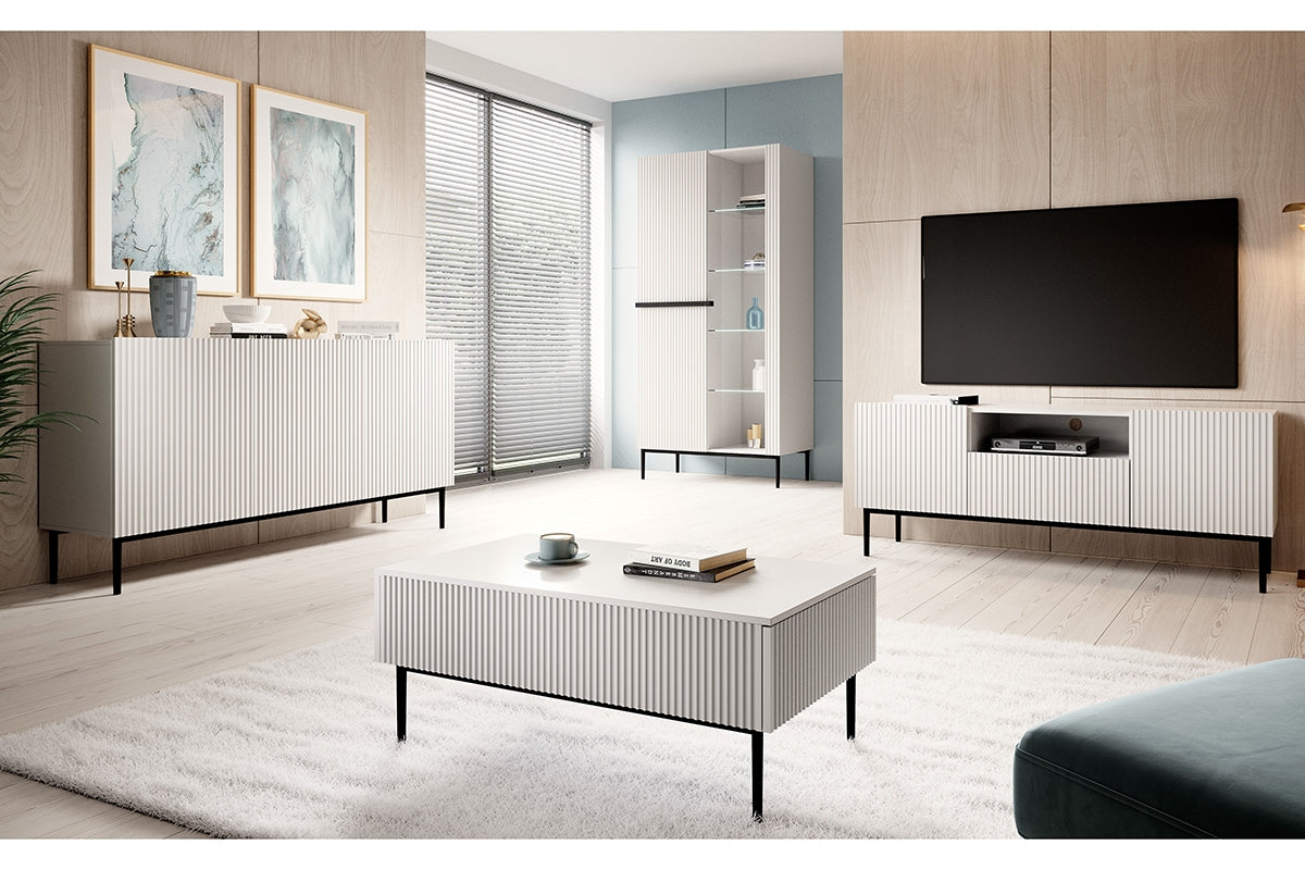 AUSTIN RTV kumode 150/60/45 melns/balts - N1 Home