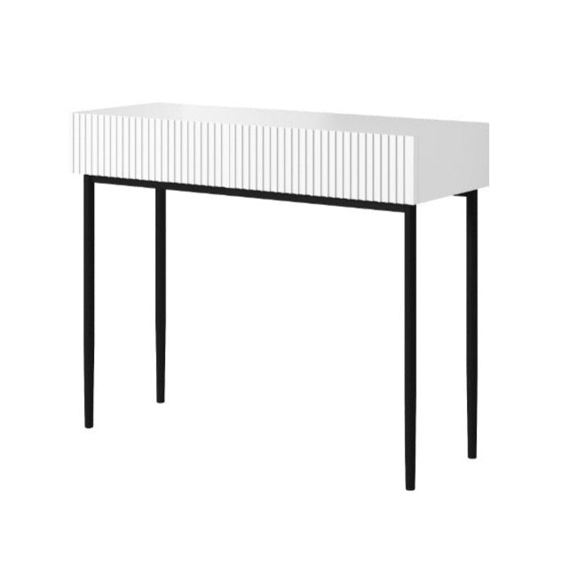 AUSTIN rakstāmgalds/konsole 100/82/41 balts/melnas kājas - N1 Home