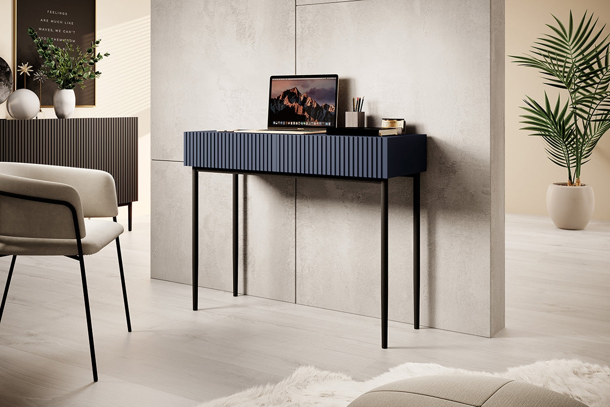 AUSTIN rakstāmgalds/konsole 100/82/41 zils/melnas kājas - N1 Home