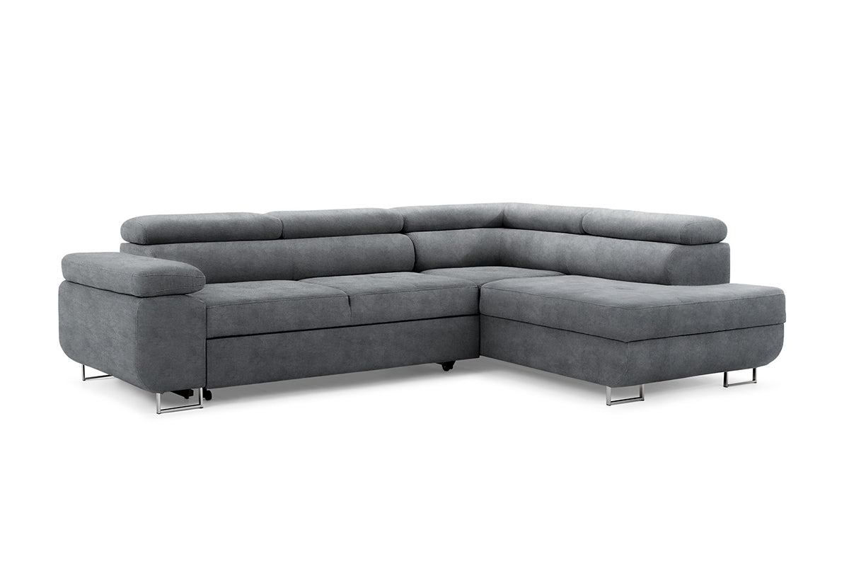 Dīvāns TOKYO labais stūris 277/76-98/201 cm tumši pelēks - N1 Home