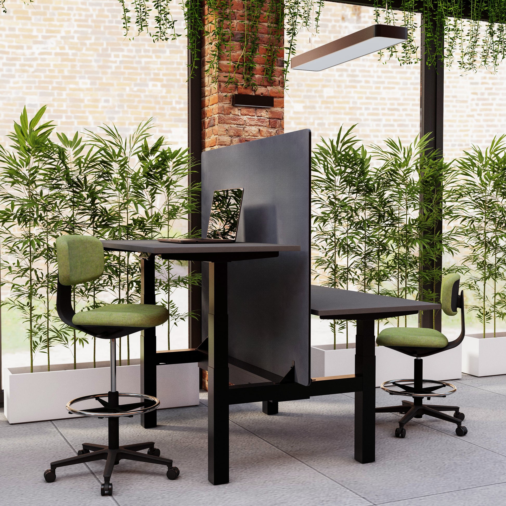 Galds Fino double 140/149,5 cm melns/antracīts - N1 Home