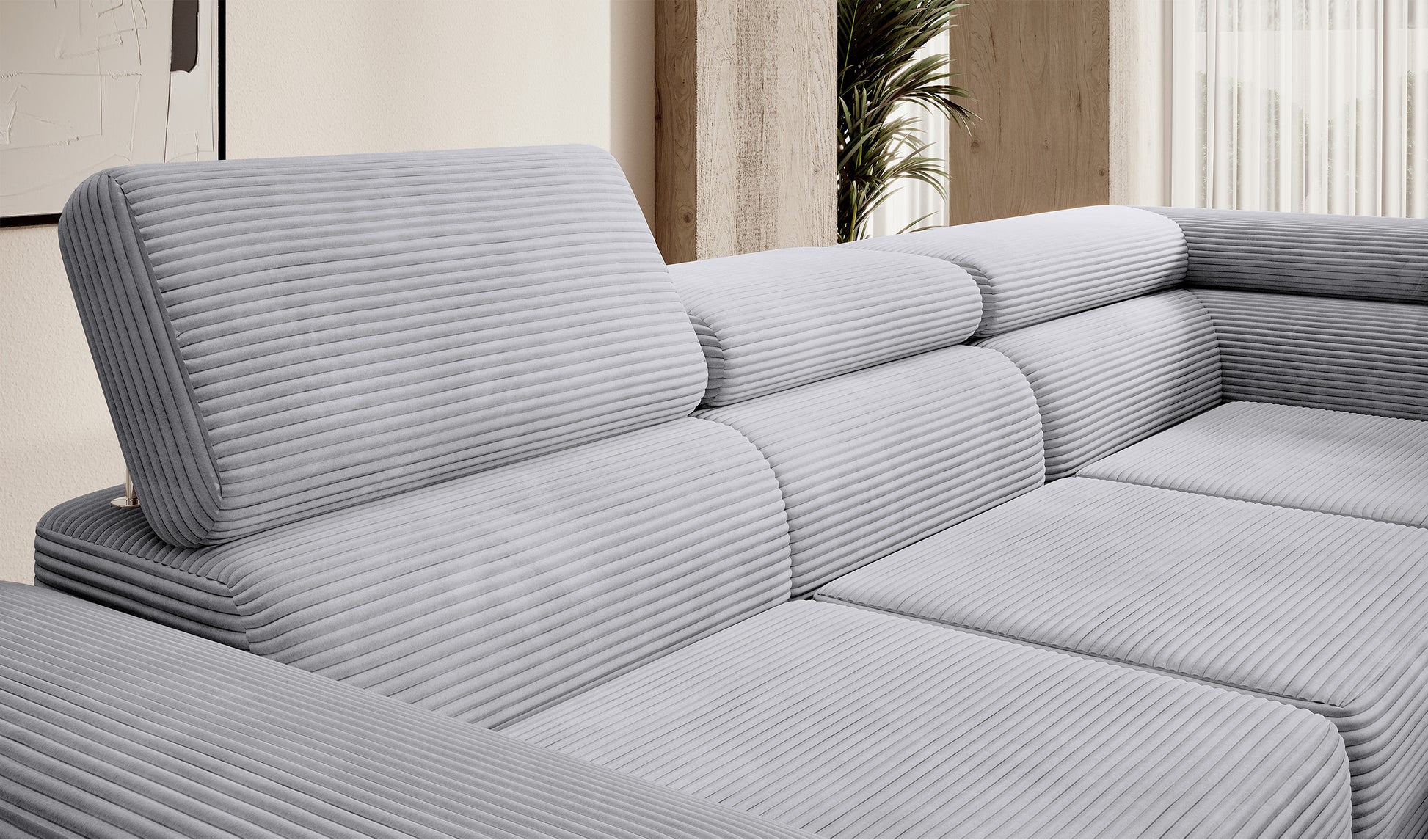 Dīvāns Steva 90/275/203 cm Poso 55 - N1 Home