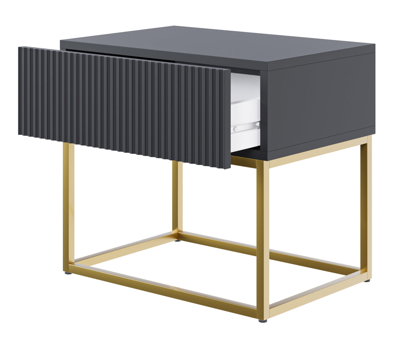 Naktsskapis Velda 50/44/35 cm melns/zelts