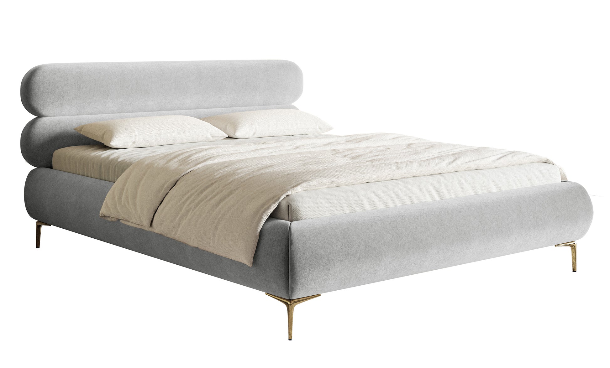 Gulta  Loure 140/160/180x200 cm Amon 09/zelts kājas - N1 Home