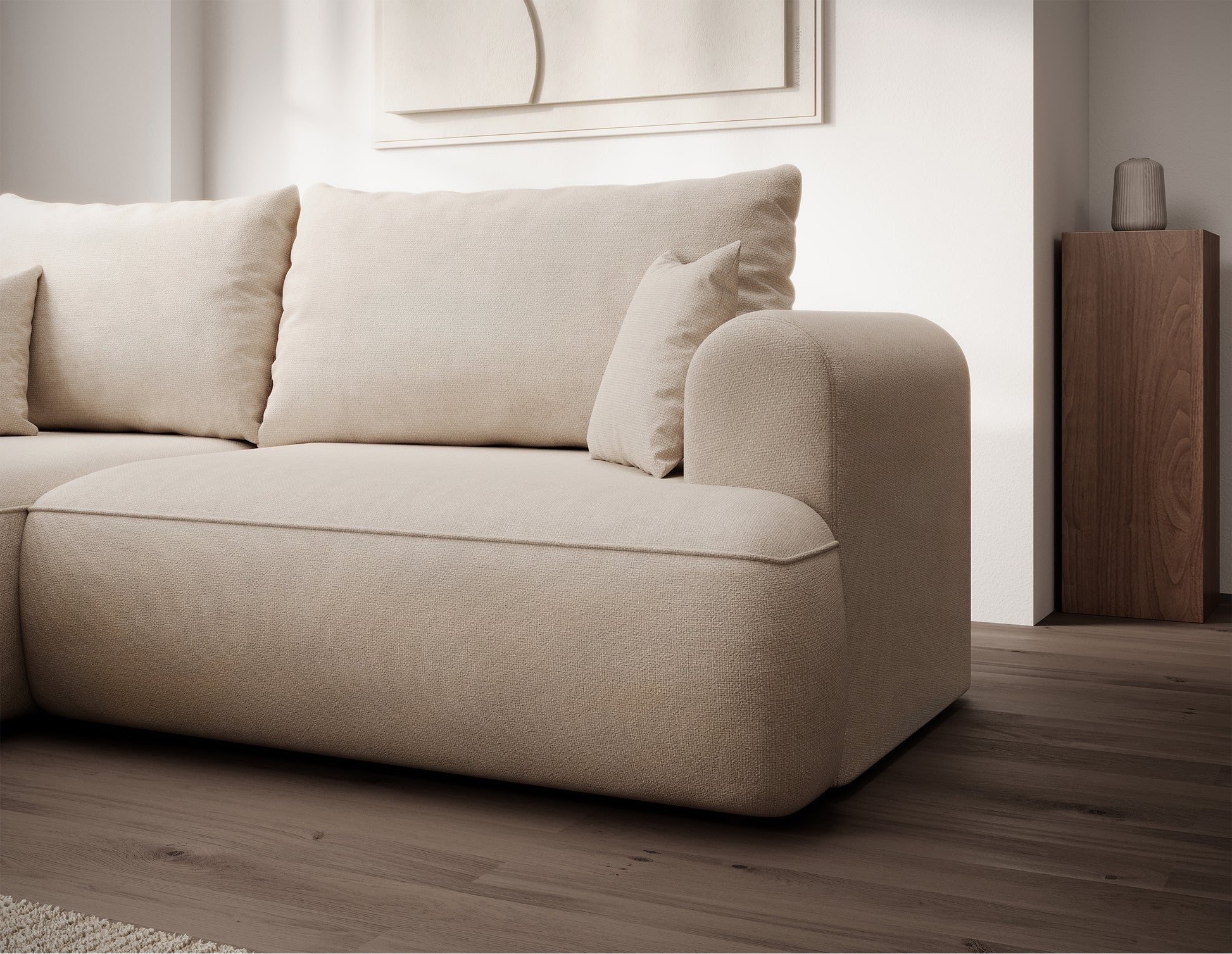 Dīvāns Ovors mini 239/93/156 cm Storm 02 - N1 Home