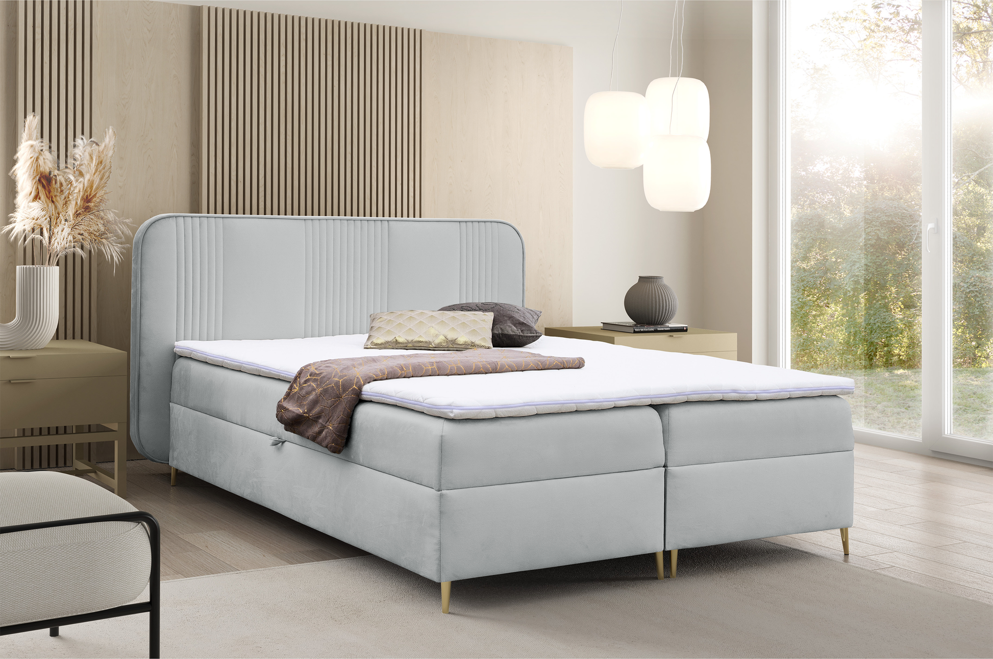 Kontinentālā gulta Clarens 140/160/180x200 cm Magic Velvet 2239 - N1 Home