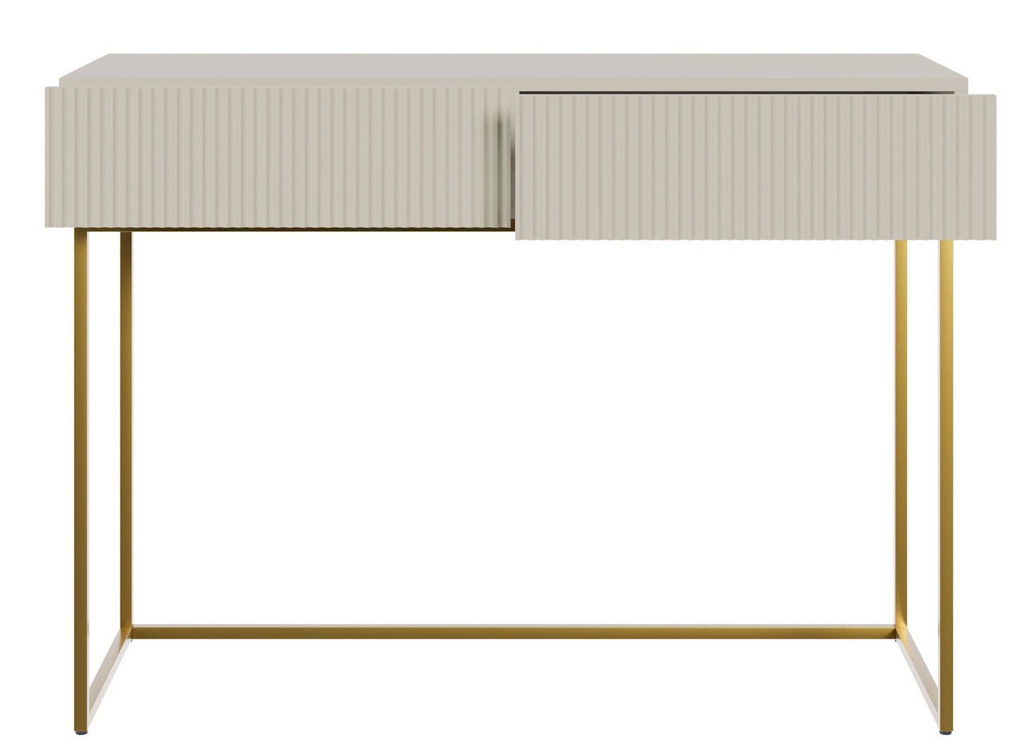 Konsole Velda 110/79/40 cm bēšs/zelts