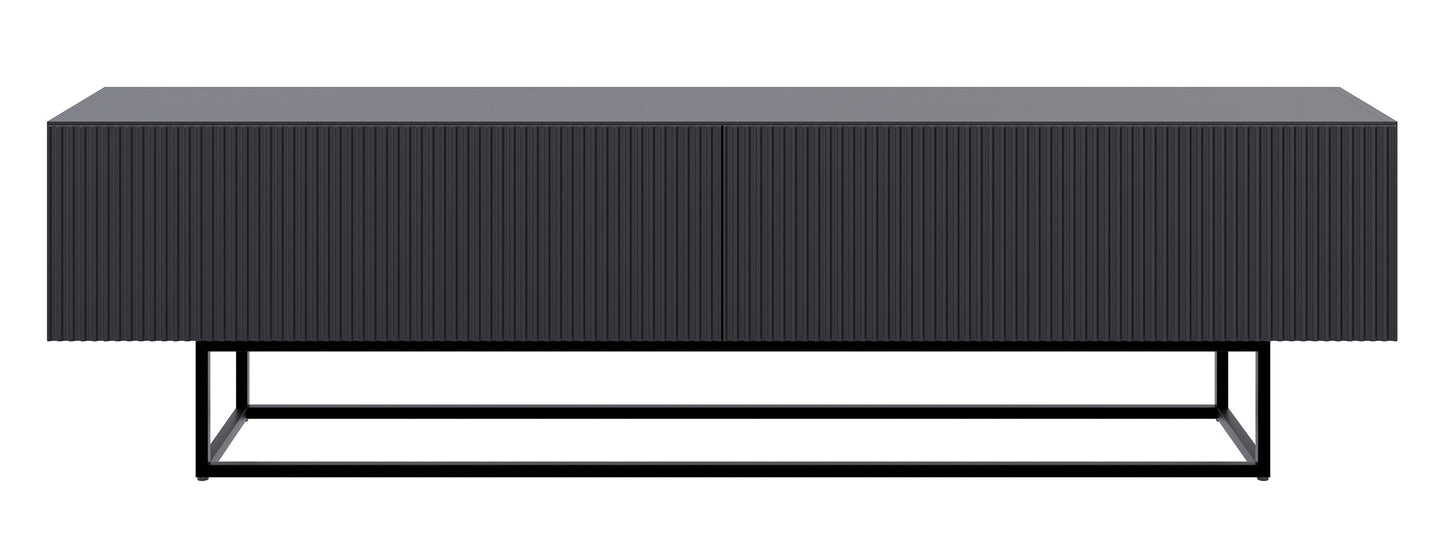 TV skapis Velda 175/46/31 cm melns/melns