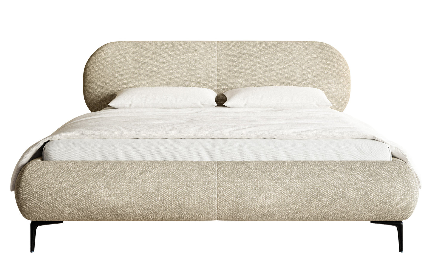 Gulta ar konteineru Valeo 140/160/180x 200 cm Melody 13 (Agmamito), melnas kājas - N1 Home