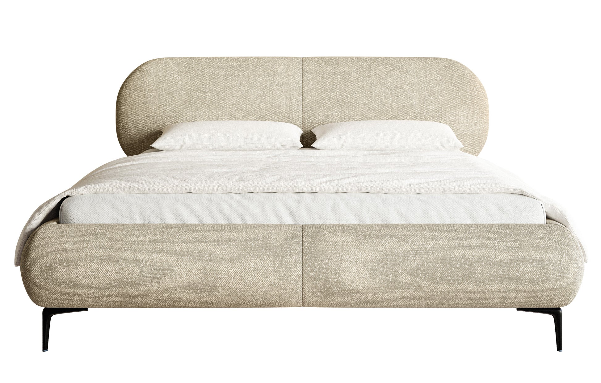 Gulta ar konteineru Valeo 140/160/180x 200 cm Melody 13 (Agmamito), melnas kājas - N1 Home