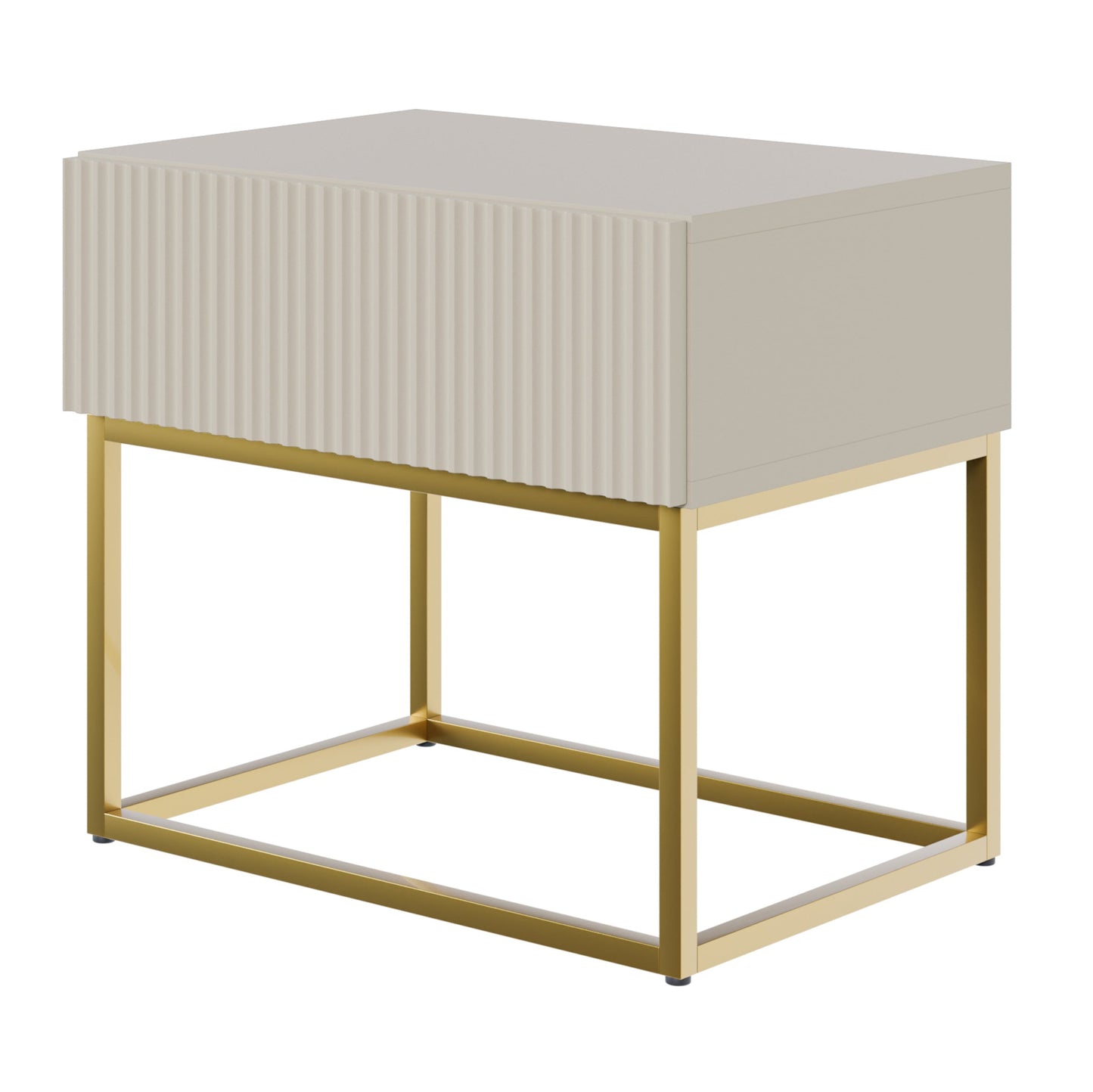 Naktsskapis Velda 50/44/35 cm bēšs/zelts