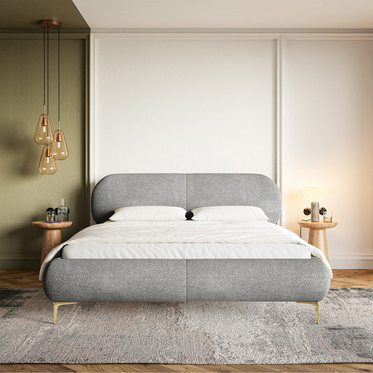 Gulta Valeo 140/160/180x 200 cm Melody 3 (Agmamito), zelta kājas - N1 Home