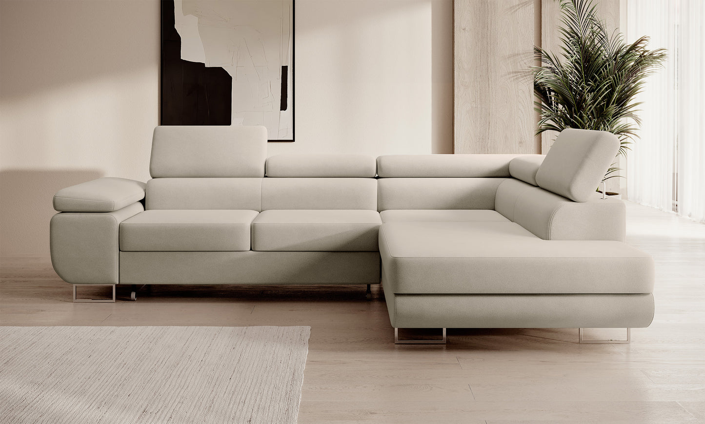 Dīvāns Steva 90/275/203 cm Castel 80 - N1 Home