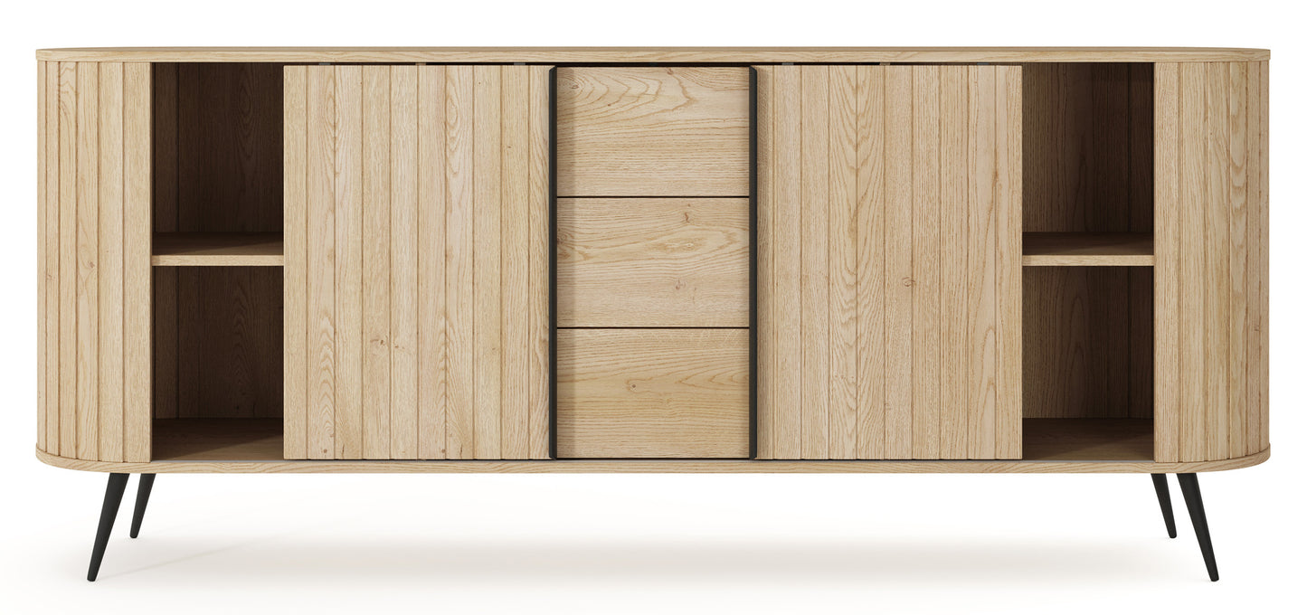 Kumode Lavas 196/81/40 cm Kremonas ozols - N1 Home