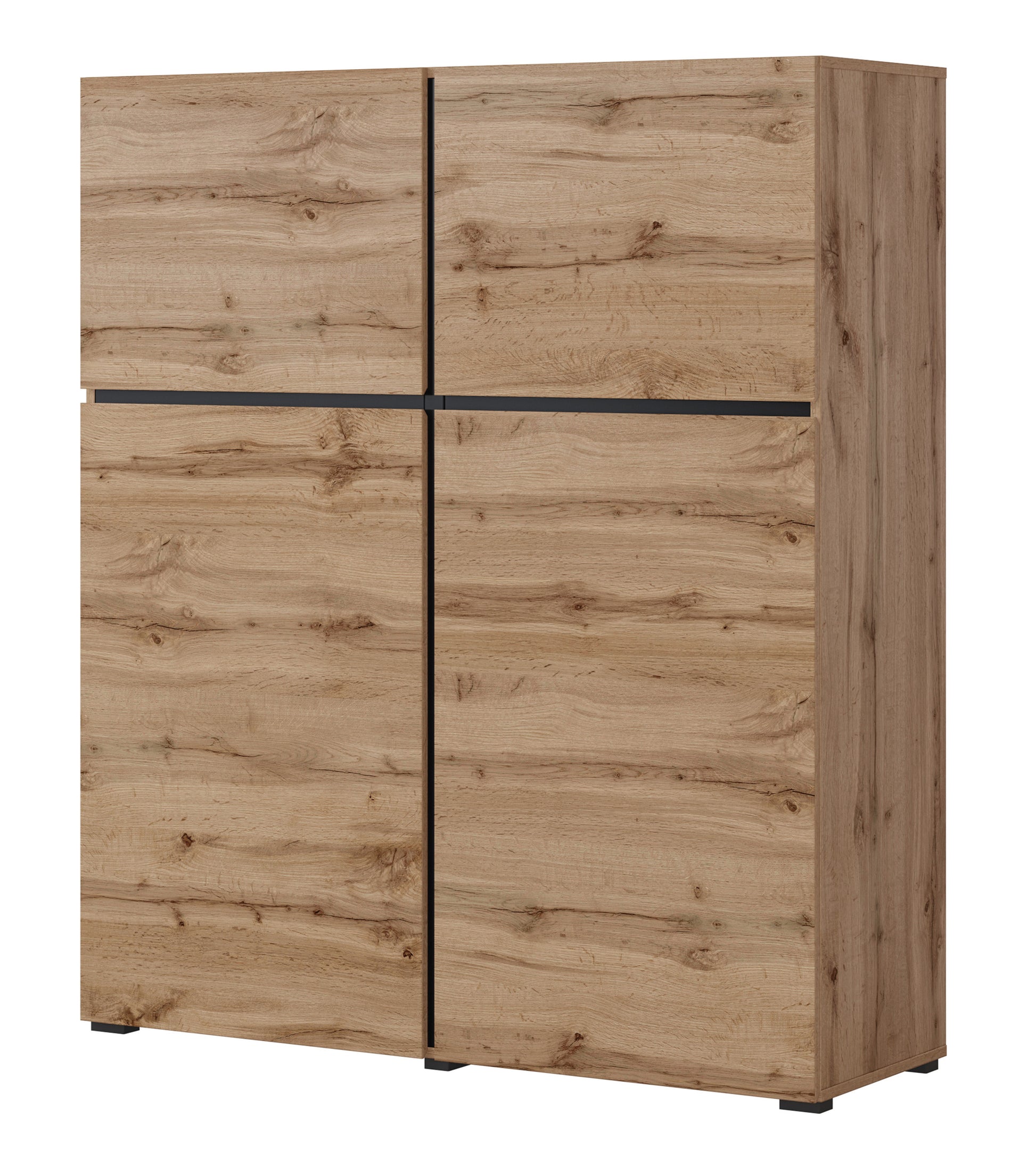 Kumode Kruzat 119/139/40 cm Votan ozols - N1 Home