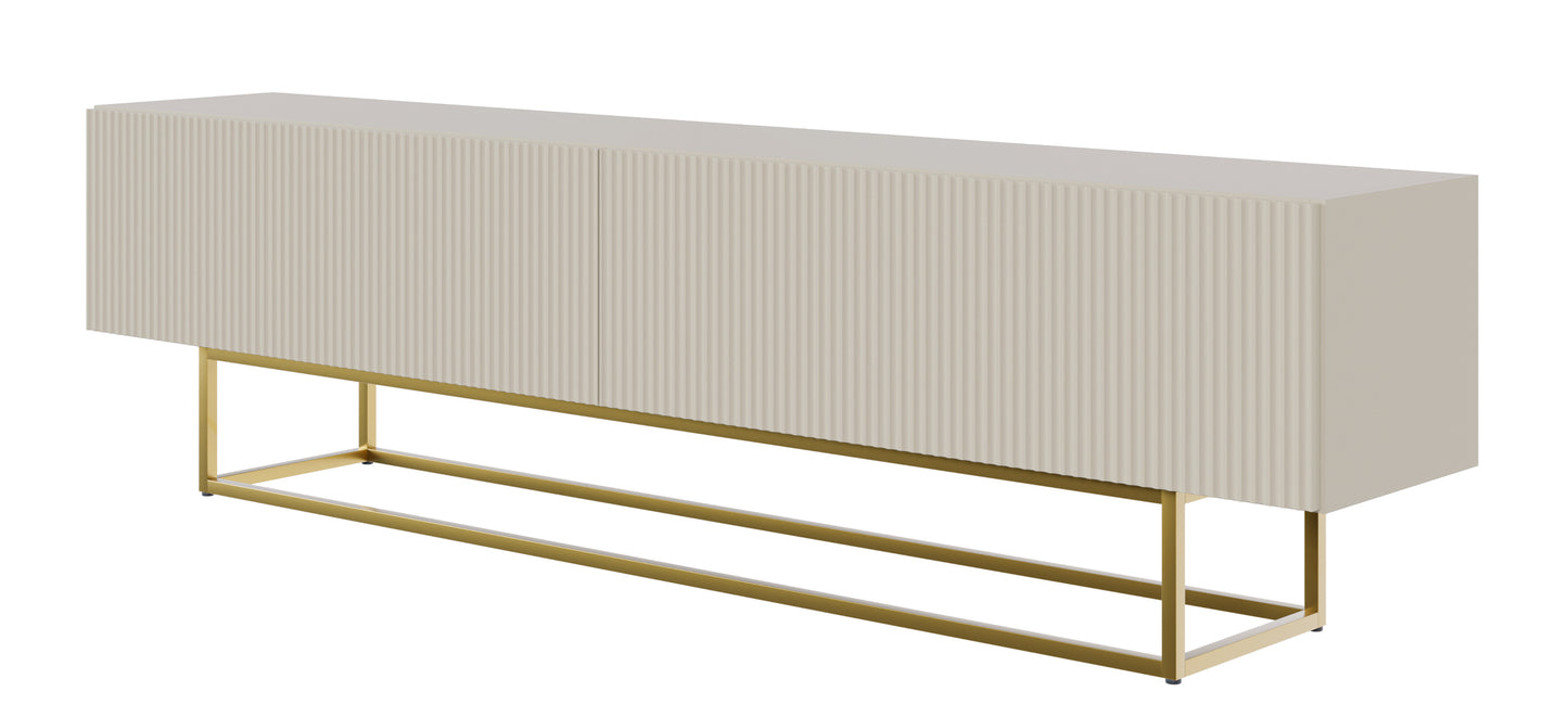 TV skapis Velda 175/46/31 cm bēšs/zelts