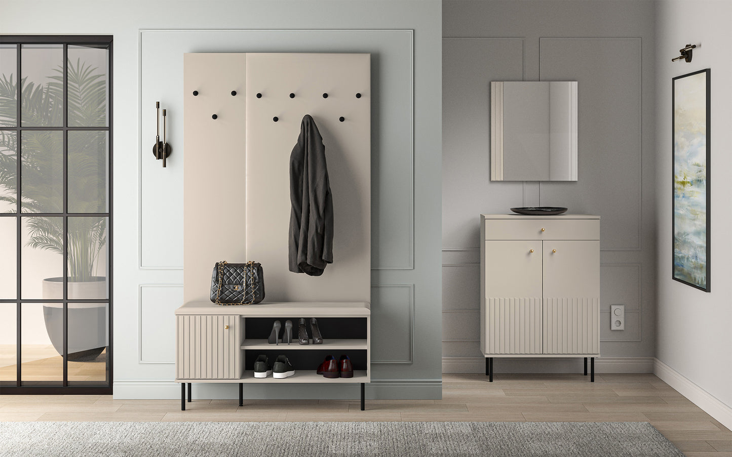 Sienas pakaramais Galeto 137/34 cm bēšs - N1 Home