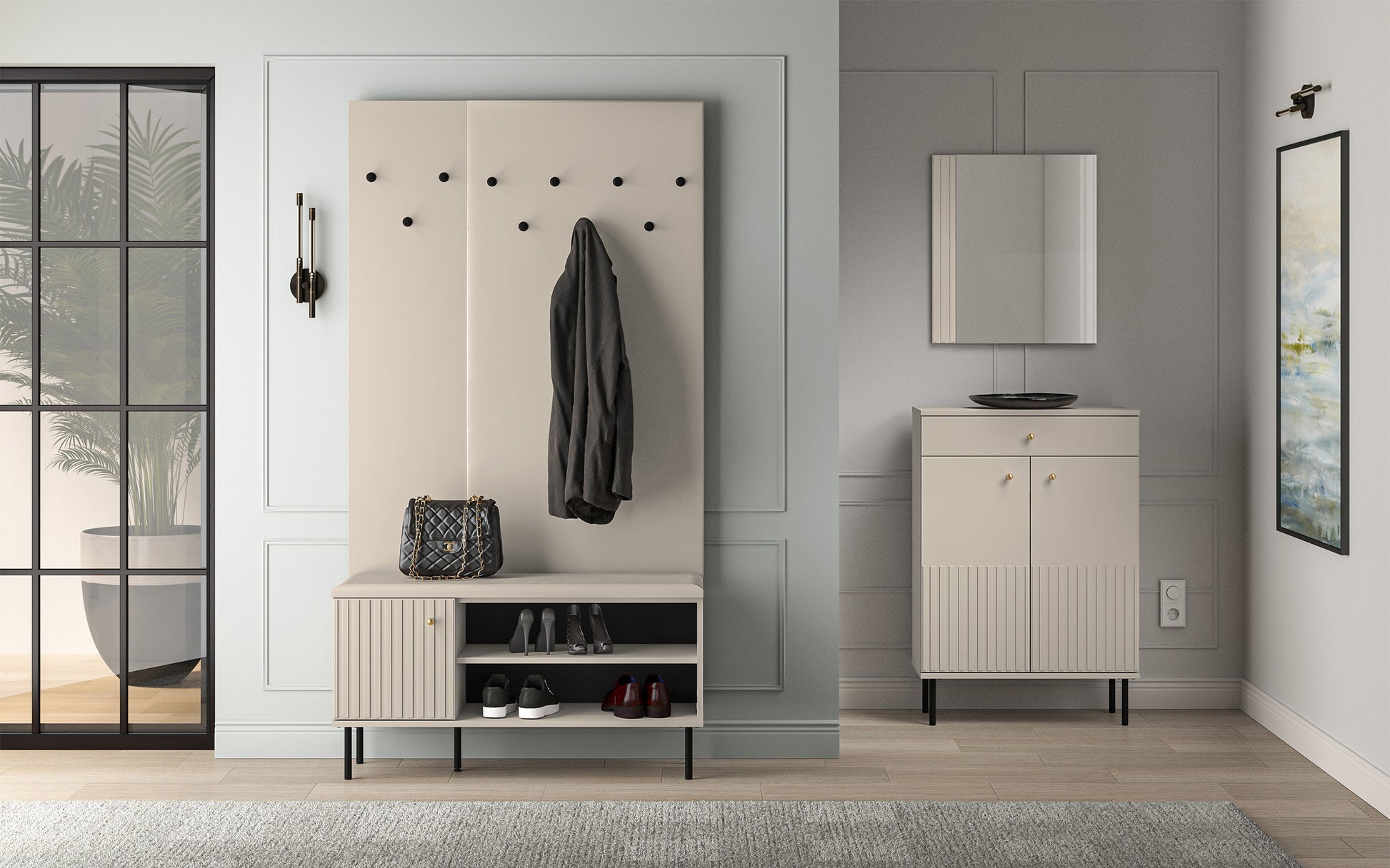 Sienas pakaramais Galeto 137/34 cm bēšs - N1 Home