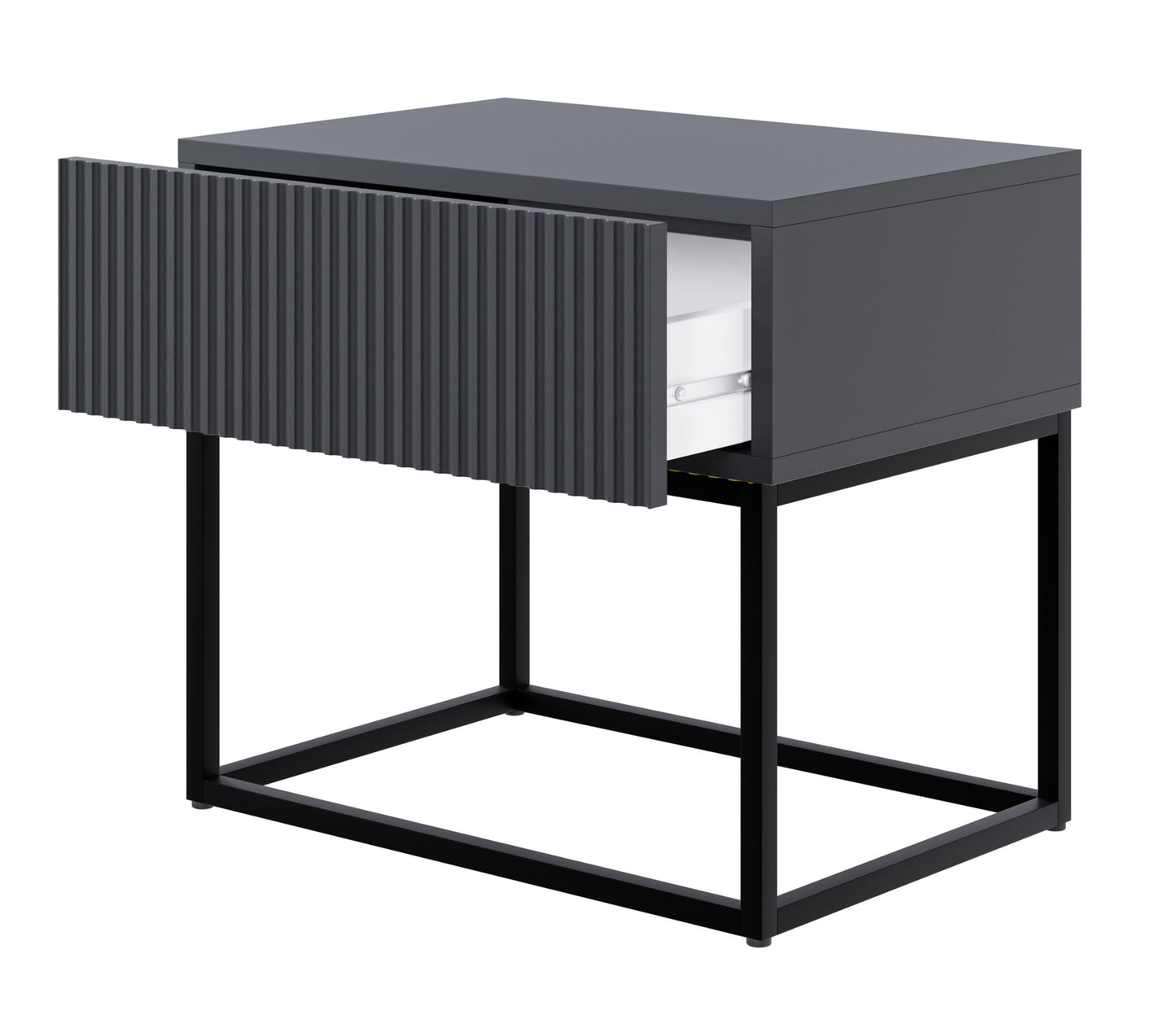 Naktsskapis Velda 50/44/35 cm melns/melns