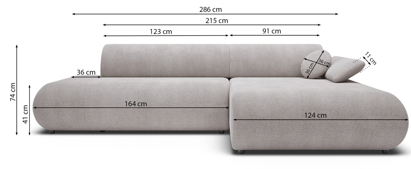Dīvāns Armon 74/286/173 cm Vinci 88
