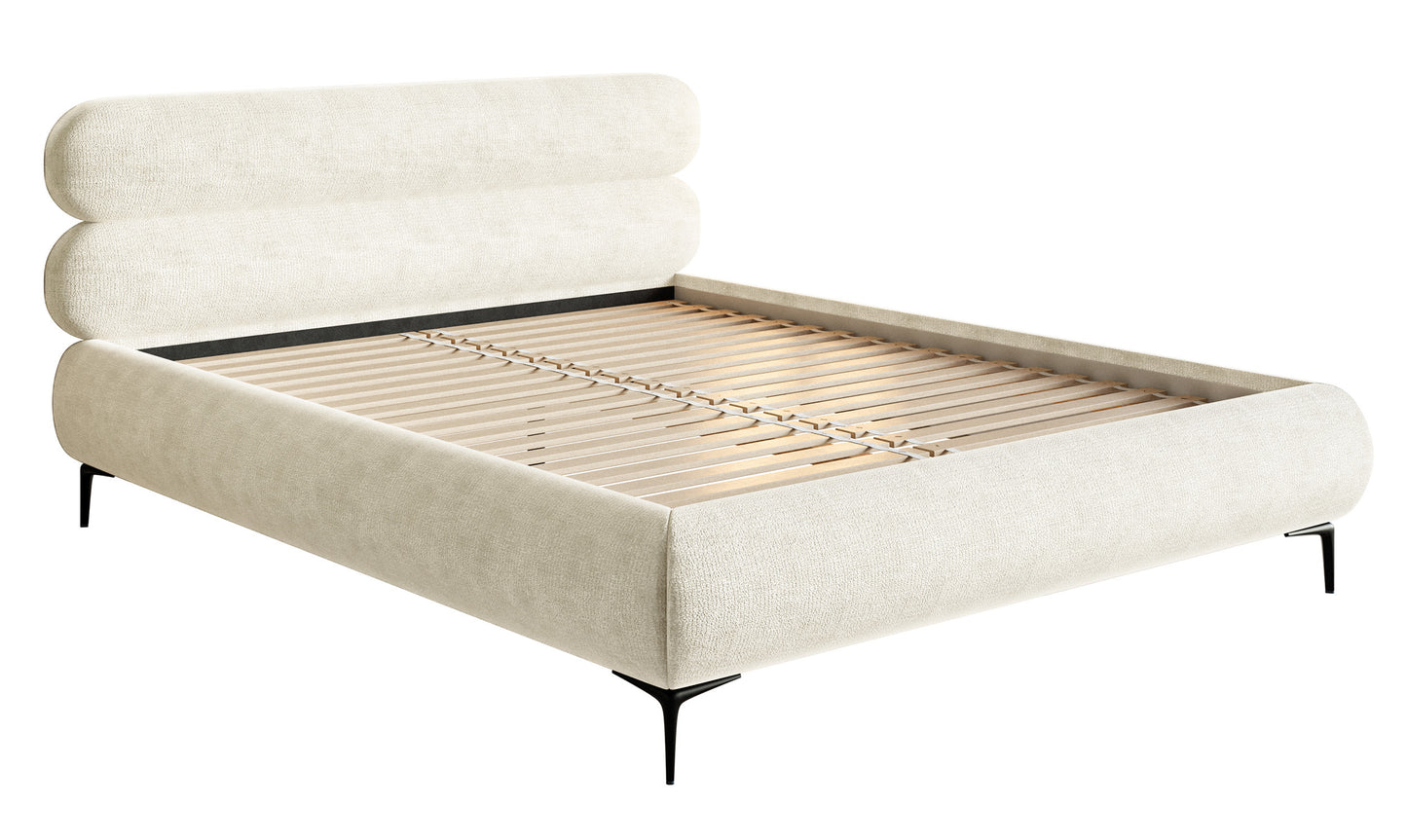 Gulta  Loure 140/160/180x200 cm Perfect Harmony 01/melns kājas - N1 Home