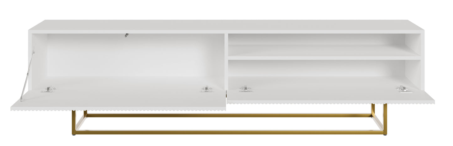 TV skapis Velda A 175/46/31 cm balts/zelts