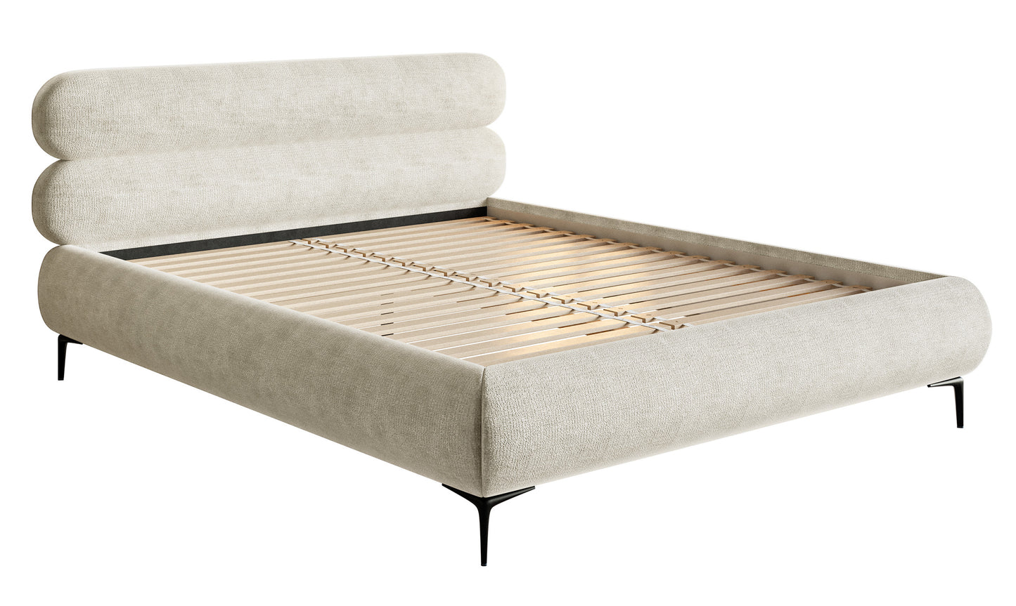 Gulta  Loure 140/160/180x200 cm Perfect Harmony 02/melns kājas - N1 Home