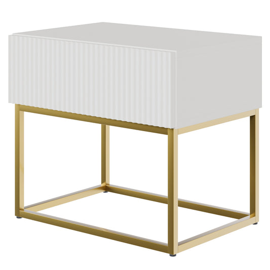 Naktsskapis Velda 50/44/35 cm balts/zelts