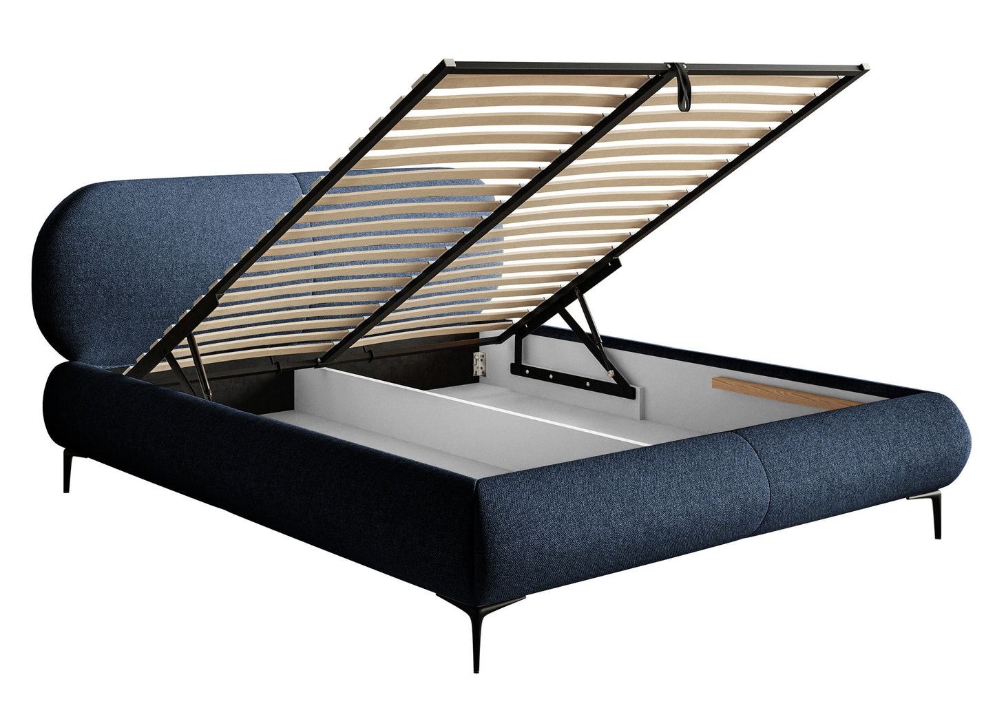 Gulta ar konteineru Valeo 140/160/180x 200 cm Toronto 10 (Lech), melnas kājas - N1 Home