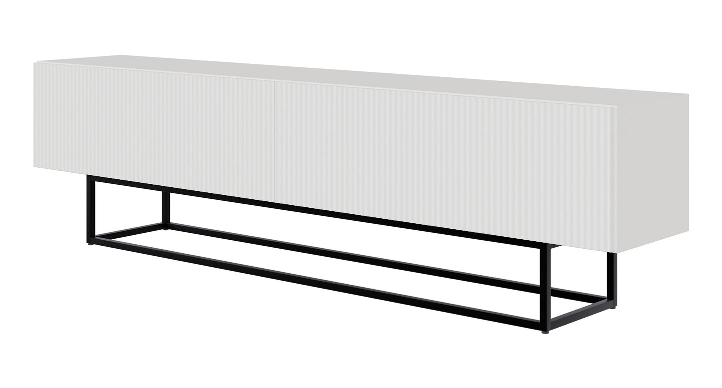 TV skapis Velda 175/46/31 cm balts/melns