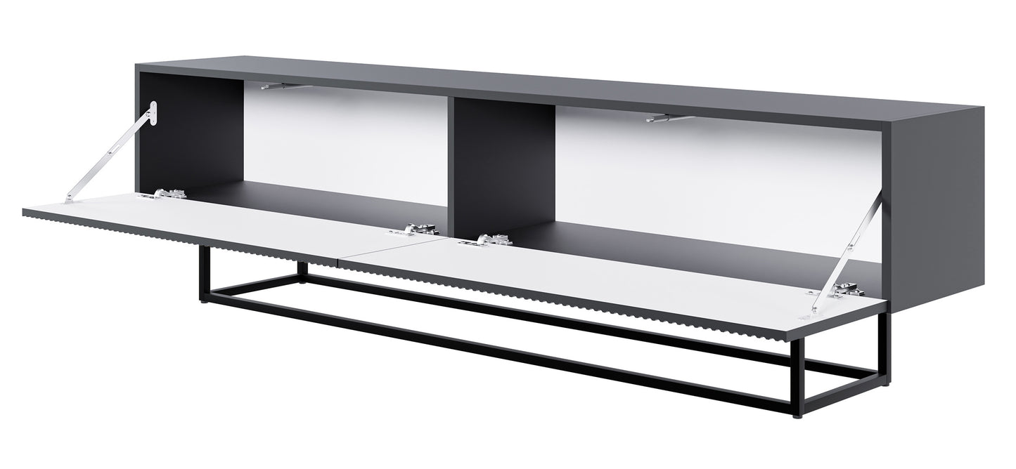 TV skapis Velda 175/46/31 cm melns/melns