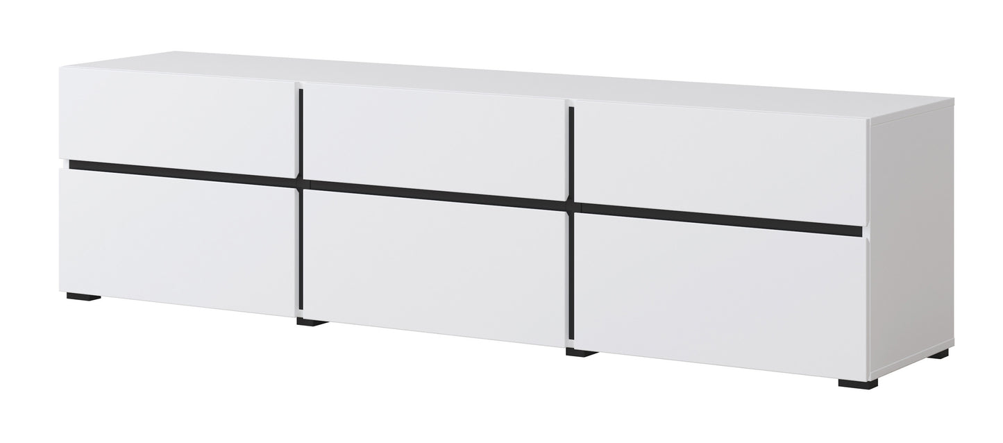 Kumode Kruzat 180/48/40 cm balts - N1 Home