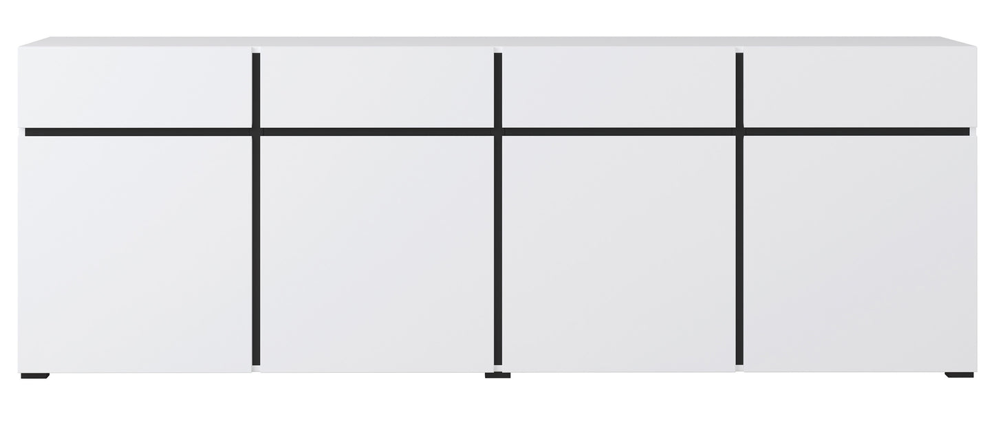 Kumode Kruzat 224/78/40 cm balts - N1 Home