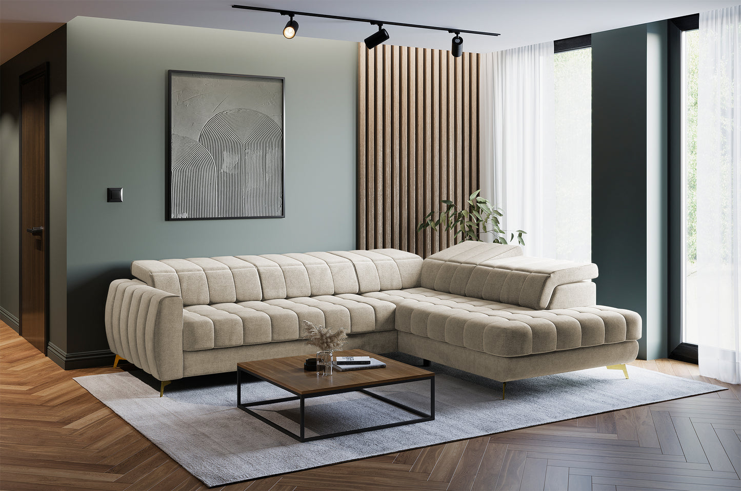 Dīvāns Perso 70/263/208 cm Castel 15 - N1 Home