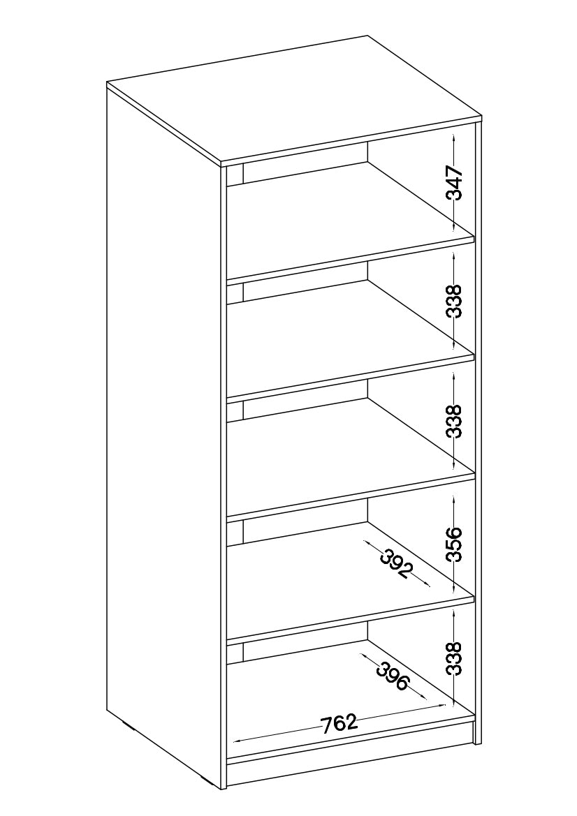 Biroja kabinets Stun 190/80/42 cm pelēks - N1 Home